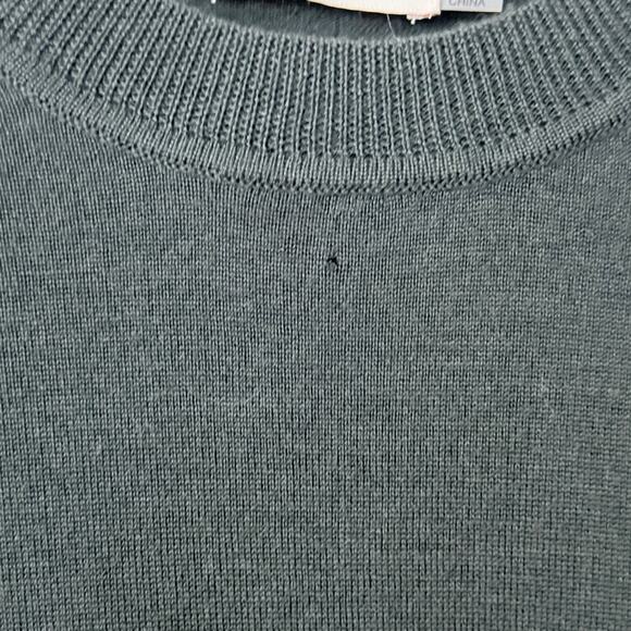 Tory Burch Green Morino Wool Sweater Fall Woman's Size Medium READ - Picture 7 of 11